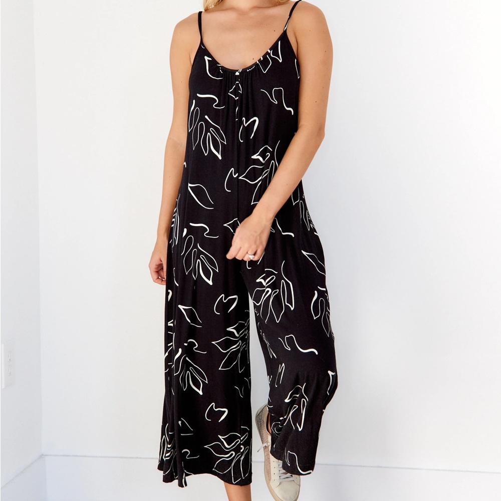 Abstract Flared Jumpsuit